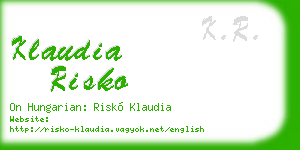 klaudia risko business card