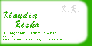 klaudia risko business card